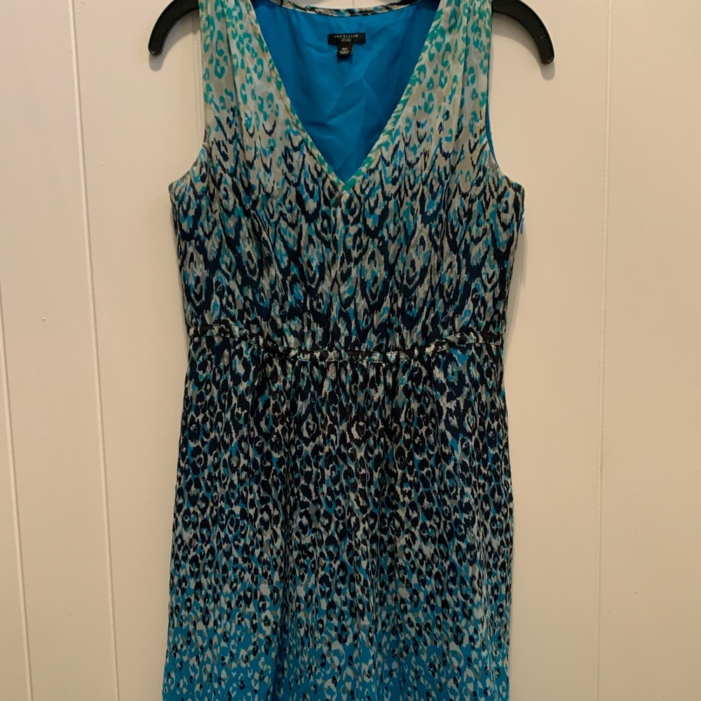 Blue Patterned Petite Dress